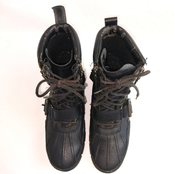 NWOT Lauren Ralph Lauren 'Quillan' Genuine Leather Upper Fur Trim Boots Sz. 9.5B - Picture 3 of 14